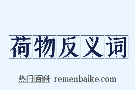 荷物反义词是什么意思的图片